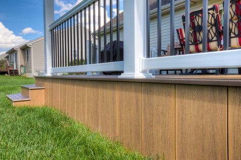 deck underpinning ideas Deck Underpinning Ideas, Deck Skirting Ideas, Skirting Ideas, Rustic Deck, House Skirting, Mobile Home Skirting, Deck Skirting, Stone Deck, Raised House