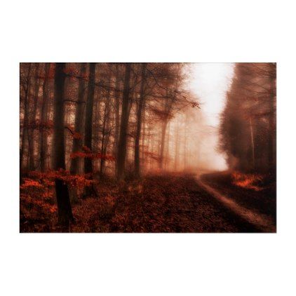 Dramatic red foggy winter snowless forest acrylic wall art - photography gifts diy custom unique special Foggy Winter, Levitation Photography, Forest Poster, Double Exposure Photography, Poster Photography, Winter Gifts, Experimental Photography, Misty Forest, Art Winter