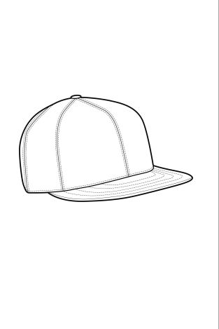 www.wgsn.com Luxe sports cap: Classic baseball-cap silhouettes Contemporary prints update this classic silhouette Silks and neoprene create a luxe-sports look Cap Art Reference, Fitted Hat Drawing, Accessories Sketches, Flats Drawing, Contemporary Prints, Dragon Tattoo Art, Fashion Design Template, Design Streetwear, Clothes Tutorial