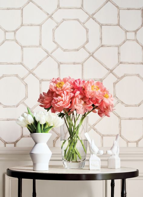 Geometric Wallpaper Ideas with Thibaut wallpaper Thibaut Wallpaper Arbor, Thibaut Wallpaper Bathroom Geometric, Thibaut Palm Frond Wallpaper, Thibaut Wallpaper Mystic Garden, Thibaut Asian Scenic Wallpaper, Construction Wallpaper, Thibaut Wallpaper, Grey And Coral, Garden On A Hill