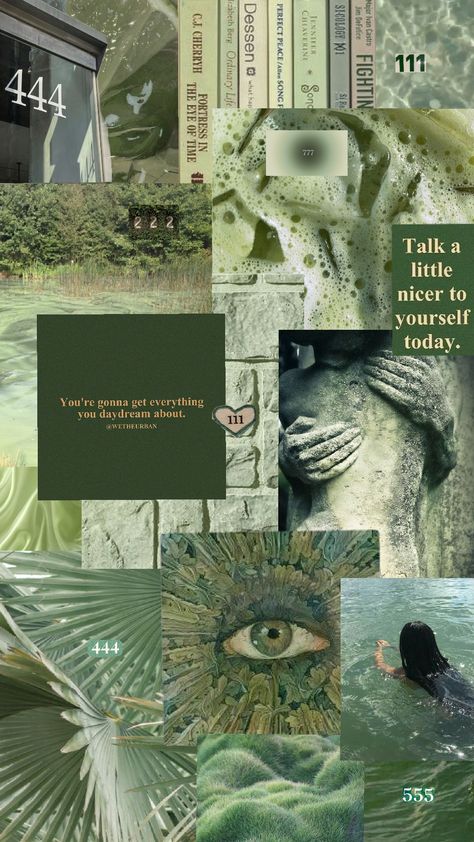 Brick Quotes, Green Aesthetic Phone, Angel Numbers 444, Sage Green Aesthetic, Mystical Garden, Water Goddess, Background Collage, Inspirational Backgrounds, Grass Plants