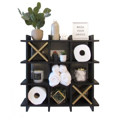 Wallcharmers Tic Tac Toe Design Freestanding Bathroom Tissue Roll Storage Organizer : Amazon.ca: Home Wooden Bathroom Shelves, Freestanding Bathroom Storage, Beautiful Bathroom Decor, Bathroom Shelf Organization, Roll Storage, Toilet Paper Holder Stand, Wall Storage Shelves, Toilet Shelves, Bathroom Tissue