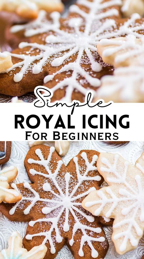 Using Royal Icing On Cookies, Wilton's Royal Icing Recipe, Vanilla Royal Icing Recipe, 3 Ingredient Royal Icing, Ginger Bread Frosting Recipe Royal Icing, Healthy Royal Icing Recipe, Royal Icing Flooding Recipe, Royal Icing Recipe No Corn Syrup, Healthy Royal Icing