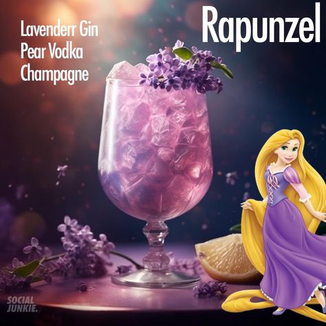 Social Junkie - I NEED to try these Disney cocktails! 😱🍹🍸 | Facebook Disney Drinks Alcohol, Disney Cocktails Recipes, Disney Mixed Drinks, Disney Inspired Drinks, Disney Themed Cocktails, Bartender Ideas, Disney Themed Drinks, Disney Alcoholic Drinks, Girly Cocktails