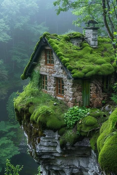 Fairytale Houses, Cute Cottages, Storybook Homes, Creepy Houses, Forest Cottage, Old Stone Houses, Shed To Tiny House, Cool Tree Houses, Clay Houses