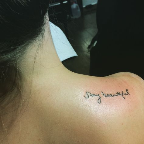 Stay beautiful tattoo Stay Beautiful Tattoo, Stick Poke Tattoo, Stick Poke, Bts 8th Member, Poke Tattoo, Beautiful Tattoo, Stick And Poke, Ink Ideas, Beautiful Tattoos