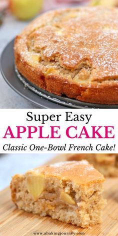 French Apple Cake Recipe, French Desserts Easy, Apple Recipes Easy Healthy, Low Sugar Cakes, Gluten Free Apple Recipes, Apple Cake Recipe Easy, Easy French Recipes, Apple Recipes Healthy, Easy Apple Cake