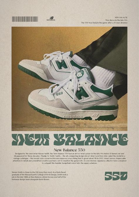 POSTERS DESIGN :: Behance Shoe Poster Aesthetic, Fashion Posters Vintage, New Balance Poster Vintage, Retro Sneaker Poster, Bape Shoes Poster, Retro Shoe Poster, Retro Fashion Poster, Advertisments Design, New Balance Poster Design