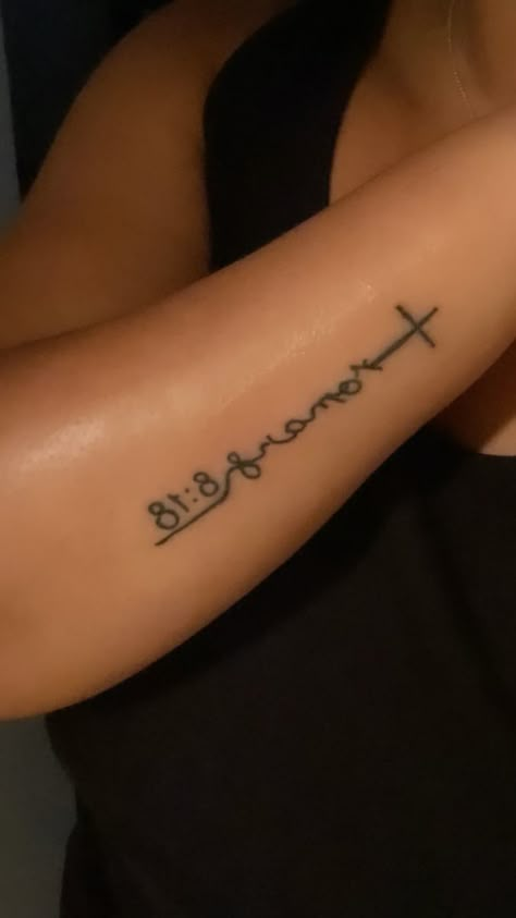 God First Tattoos Women, Small Rip Tattoos Ideas, Bible Verse Tattoos For Women On Arm, Dope Tattoos For Women Arm, Scripture Tattoos For Women Arm, Side Of Arm Tattoos For Women, Bible Verse Tattoo Ideas, Side Arm Tattoos For Women, Bible Verse Tattoos For Women