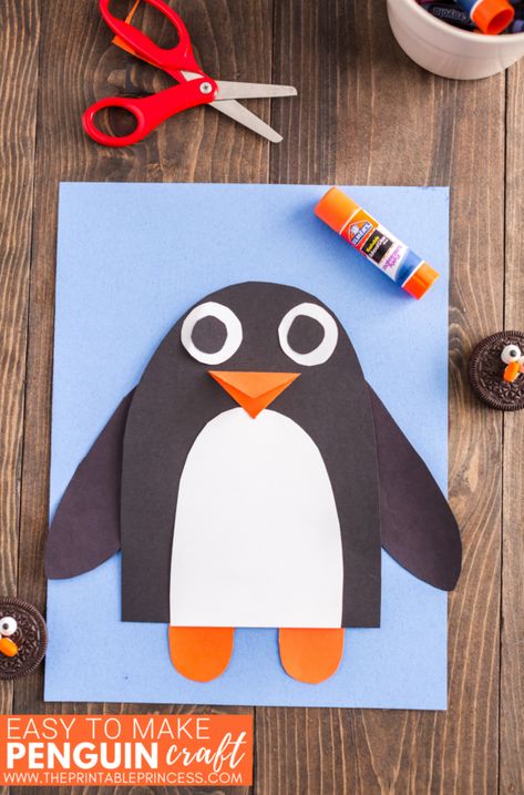 Artic Animal Crafts For Preschoolers, Penguins Crafts, Diy Penguin Crafts, Penguin Crafts Preschool, Café Kitchen, Mfw Kindergarten, Craft For Kindergarten, Winter Animal Crafts, January Kindergarten