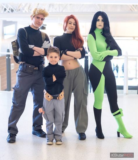 Shego And Ron Costume, Kim Possible Family Costume, Kim Possible Costume, Kim Possible And Ron, Kim Possible Characters, Kim Possible Cosplay, Cute Couple Halloween Costumes, Trendy Halloween Costumes, Kim Possible