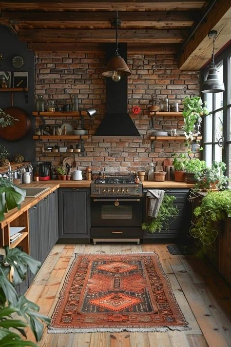 Farmhouse Kitchen Design, Boho Kitchen, Dream House Interior, Dream House Decor, Rustic Kitchen, Dream Home Design, Home Fashion, Home Decor Kitchen, House Inspiration