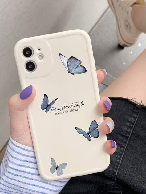 Multicolor Collar TPU Butterfly Phone Cases Embellished Cell Phones & Accessories Phone Cases Iphone 11, Bling Stethoscope, Diy Phone Case Design, Wishlist Ideas, Phone Covers Diy, Preppy Jewelry, Girly Phone Cases, Butterfly Drawing, Print Phone Case