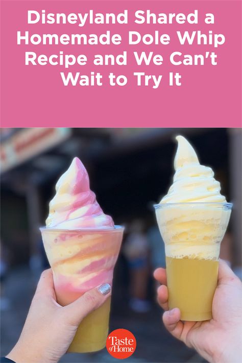 Disneyland Shared a Homemade Dole Whip Recipe and We Can't Wait to Try It Dole Whip Disney Recipe, Strawberry Dole Whip Recipe, Disney Dole Whip Recipe, Homemade Dole Whip, Disney Dole Whip, Dole Whip Disney, Dole Whip Recipe, Kitchen Aid Recipes, Easy Ice Cream Recipe