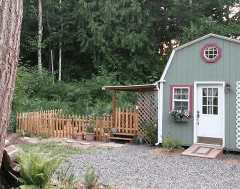 Converting a Storage Shed into your Tiny Home to Save Time & Money Sheds Turned Into Homes, Converted Shed, Shed Tiny Home, Shed Tiny House, Shed To Tiny House, Converted Barn, House Shed, Barns Sheds, Shed Homes