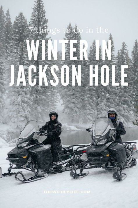 Winter in Jackson Hole is one of the most magical experiences! From snow-covered mountains perfect for skiing or snowboarding to an adorable town perfect for holiday shopping. There is so much to do in the winter in Jackson Hole! Read our blog for all the details on the 7 best things to do in the winter in Jackson! Jackson Hole Wyoming Winter, Wyoming Winter, Wyoming Trip, Jackson Hole Winter, Jackson Hole Skiing, Grand Targhee, Jackson Hole Wy, Jackson Wy, Spring Skiing