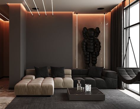 AP | KAWS Istoria Artei, Loft Interiors, Apartment Decor Inspiration, Dream House Interior, Room Inspiration Bedroom, Autodesk 3ds Max, Home Room Design, Dream House Decor, Apartment Design