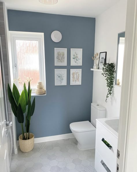 Blue Walls Room Ideas, Blue Walls Room, Walls Room Ideas, Room Ideas Aesthetic Kitchen, Living Room Inspiration Apartment, Room Ideas Bathroom, Room Ideas Kitchen, Blue Bathroom Ideas, Bathroom Decor Blue