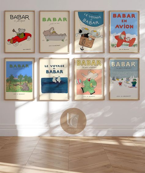 Primary Color Nursery, Gender Neutral Nursery Inspiration, Nursery Inspiration Neutral, Kids Rooms Inspo, Small Kids Room, Kids Room Poster, Baby Boy Bedroom, Wall Art Illustration, Colorful Kids Room