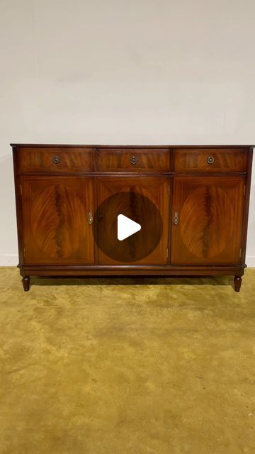 Timeless Furniture UK on Instagram: "Not a “Dark Fruit” insight unfortunately 😉 

This compact little sideboard mahogany is badged ‘Strongbow’, has three drawers over three cupboard doors all furnished with decorative metal handles - comes complete with a key. 🔑 

One of the drawers is lined with green felt and has cutlery dividers. The cupboards have a fixed shelf and it all rests on short supports - and in general is in good condition affording great storage.

These sideboards are timeless in design and are very popular right now!

💫 

#strongbow #strongbowfurniture #furniture #sideboard #sideboards #sideboard #furniture #vintagefurniture #antiquestyle #ukvintage #ukvintageseller #homedecor #reproduction #wrexham" Mahogany Sideboard, Timeless Furniture, Cupboard Doors, Sideboard Furniture, Decorative Metal, Antique Style, Metal Decor, In Design, Vintage Furniture