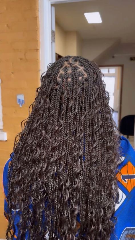 Boho Knotless Braids Waist Length, Medium Length Bohemian Knotless Braids, Bread Hairstyles, Knotless Goddess Braids, Birthday Hairstyle, Short Box Braids Hairstyles, Braided Hairstyles For Black Women Cornrows, Goddess Braids Hairstyles, Box Braids Hairstyles For Black Women