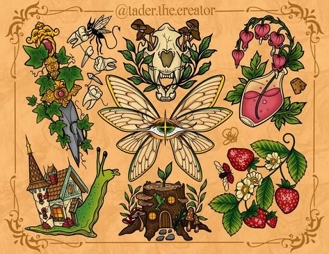 ✨Fantasy Flash Sheet✨ Visiting the @kcrenfest definitely inspired most of the designs 🧝‍♀️ To get one of these cuties, email olympusink@gmail.com #art #tattooapprenticeship #fantasy #TKSG #procreate #tattoo #flash #design #topcityink #topeka #KS #magic Procreate Tattoo, Tattoo Apprenticeship, Flash Sheet, Flash Design, Tattoo Flash, Get One, Flash, Tattoos, Art