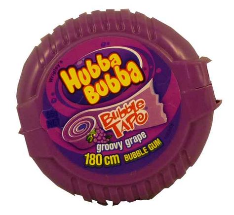 hubba-bubba-bubble-tape-groovy-grape Hubba Bubba Gum Aesthetic, Trident Bubble Gum, Bubble Gum Brands, Hubba Bubba Bubble Gum, Blueberry Milkshake, Bazooka Bubble Gum, Gum Flavors, Bubble Gum Flavor, Nerds Candy