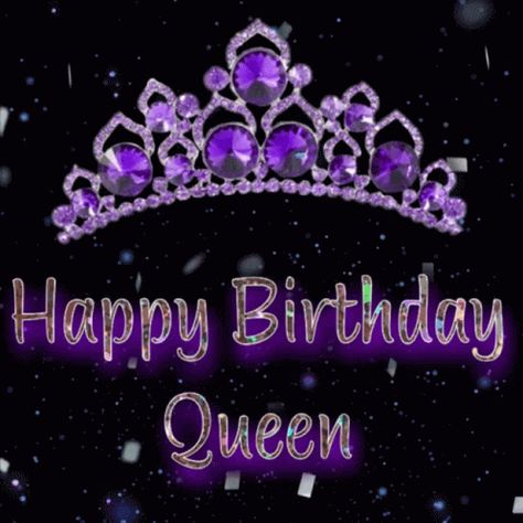 Happy Birthday Happy Birthday Queen GIF - Happy Birthday Happy Birthday Queen - Discover & Share GIFs Happy Birthday Wishes For Her, Happy Birthday Queen, Purple Happy Birthday, Birthday Wishes Gif, Queen Images, Happy Birthday Wishes Photos, Birthday Card Sayings, Happy Birthday Cake Images, Cute Happy Birthday