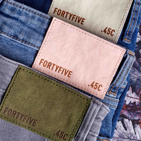 Denim Tags And Labels, Jeans Leather Patch, Jeans Label, Hang Tag Design, Biodegradable Materials, Denim Label, Denim Essentials, Denim Ideas, Fashion Tag