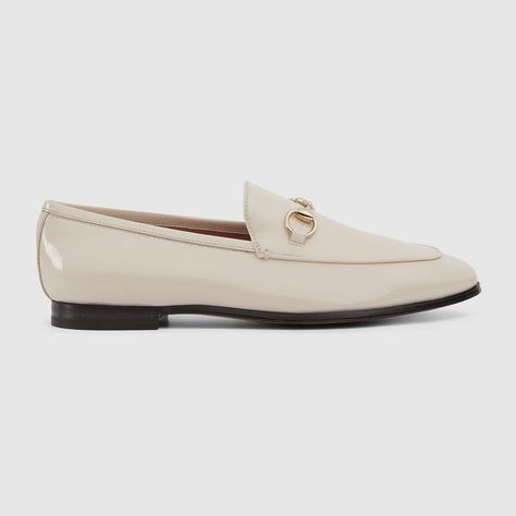 Women's Gucci Jordaan loafer in white patent leather | GUCCI® US Gucci Jordaan Loafer, Gucci Jordaan, Shoe Game, Patent Leather, Loafers, Gift Wrapping, Gucci, Free Shipping, Leather