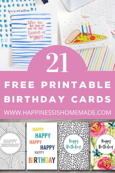 Diy Easy Birthday Cards, Printable Birthday Cards Free, Happy Birthday Free Printable, Funny Printable Birthday Cards, Teacher Birthday Card, Coloring Birthday Cards, Birthday Card Template Free, Printable Birthday Cards, Free Happy Birthday Cards