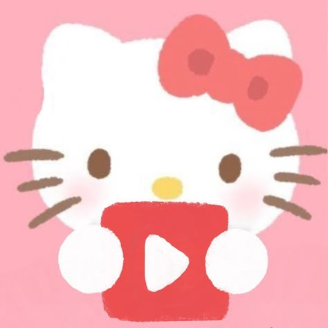 Tiktok Icon, Kitty Icon, Background Youtube, Cat App, Kitty Aesthetic, Kawaii App, Walpaper Hello Kitty, Hello Kitty Themes, Pin Search