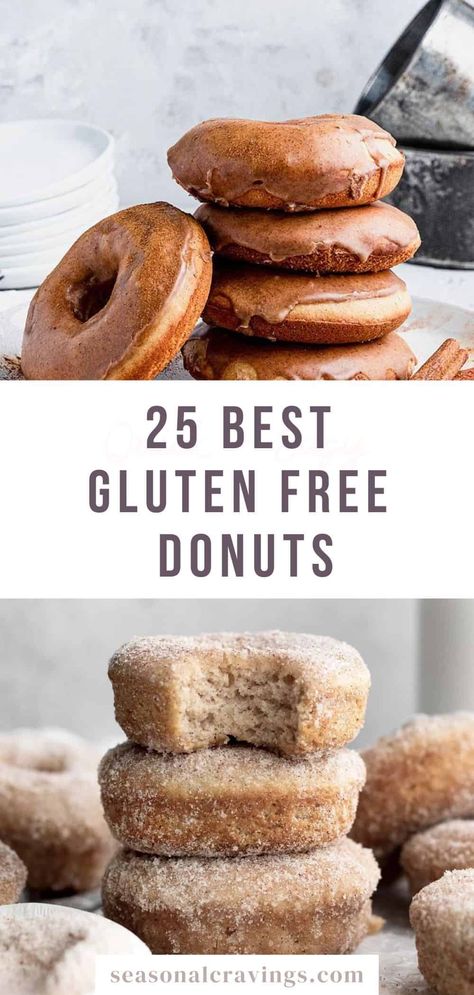 Craving donuts but don't want to deal with bloating and tummy troubles? I got you covered! I have the ultimate list of the best gluten-free donuts so you can indulge your craving without any of the side effects of a traditional donut recipe. These are easy to make with all-purpose gluten-free flour.  Get ready for a sweet treat. Donuts Gluten Free, Gluten Free Donut Recipe, Gluten Free Doughnuts, Raised Donuts, Gluten Free Yeast Free, Doughnut Holes, Gluten Free Donuts, Best Gluten Free, Gluten Free Sweet