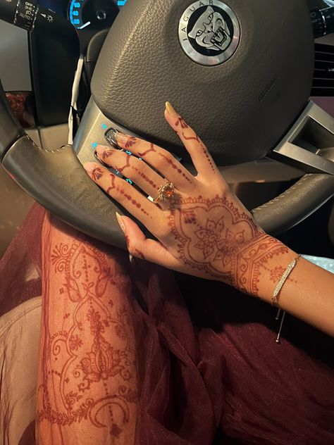 Lotus Henna, Girls Driving, Hand Henna, Leather Glove, Jaguar, Henna, Tattoos, Leather