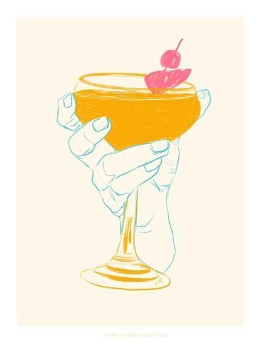 Cocktail Wall Art Print, Speakeasy Artwork, Jasmine Cocktail, Cocktail Drawing, Cocktails Drawing, Solstice Art, Cocktail Wall Art, Cocktail Wall, Rome Art