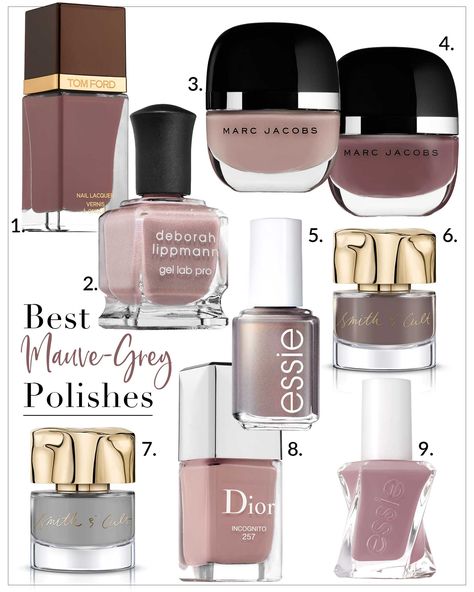 I'm not sure if this is mauve, beige or grey, but this shade of nail polish is one that I've really been drawn to! Here's a look at some great options. Taupe Nail Polish, Mauve Nail Polish, Mauve Beige, Taupe Nails, Nail Polish Shades, Mauve Nails, Nude Nail Polish, Nude Nail Designs, Manicure Gel