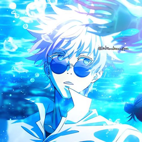 An Anime, Anime Character, Fish, Hair, Anime, Blue