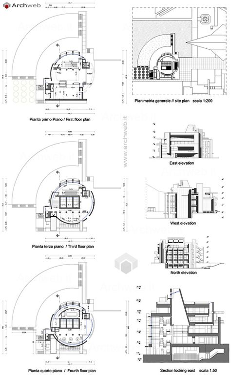 International Center For Possibility Thinking, Garden Grove CA | Richard Meier & Partners Architects | Archweb Richard Miere Architecture, Richard Meier Plan, Autocad Plan, Drawing Layout, Richard Meier Architecture, Bodybuilding Logo, Barcelona Museum, Peter Eisenman, Hotel Floor Plan