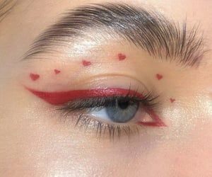 Eye Aesthetic, Red Makeup, Edgy Makeup, Makeup Eye Looks, Creative Eye Makeup, Eye Makeup Art, Makeup Designs, Makeup Eyeliner, Creative Makeup