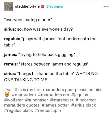 Marauders Memes Funny, Mauraders Headcannons, Wolfstar Memes, Marauders Funny, Black Brothers, Harry Potter Painting, Marauders Fan Art, Questions For Friends, Gay Harry Potter