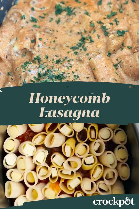 Who wants to spend hours in the kitchen when you can have dinner ready in less than 30 minutes! Our The Crockpot™ Express Oval Pressure Cooker made this possible! We took a classic recipe and turned into the new viral honeycomb pasta cake, this is just like it but cooks even faster! Honeycomb Pasta, Pasta Cake, Crockpot Lasagna, Lasagna Recipe, Classic Food, Pressure Cooker, Cooker Recipes, Slow Cooker Recipes, Crock Pot