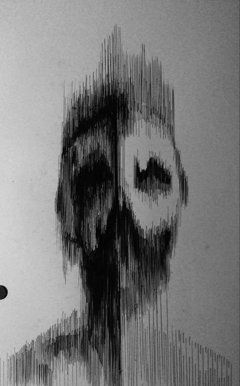 Horror Pen Art, Black Pen Illustration, Dark Pen Art, Creepy Pen Drawings, Remove Drawing, Horror Art Dark Sketch, Black Pen Drawing Ideas, Black Pen Sketches, Surealism Art