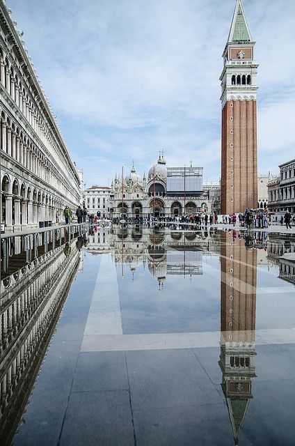 St Mark Basilica and San Marco Campanile at San Marco Square, Venice, Italy (Built in 1093) Venice Travel, Italy Photography, Pipe Dream, Europe Travel Destinations, World Cities, Vatican City, Italy Vacation, Beautiful Places In The World, Europe Destinations