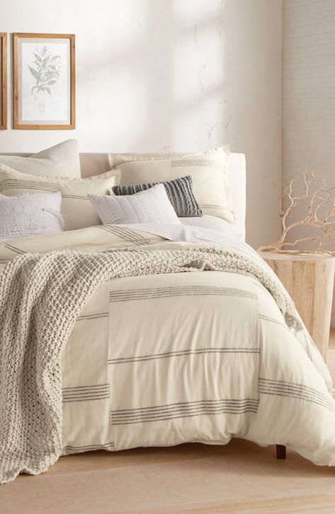 Duvet Cover Ideas, Spring Room, Textured Duvet Cover, Textured Duvet, Boho Duvet Cover, Flannel Duvet Cover, Boho Duvet, Egyptian Cotton Duvet Cover, Striped Duvet