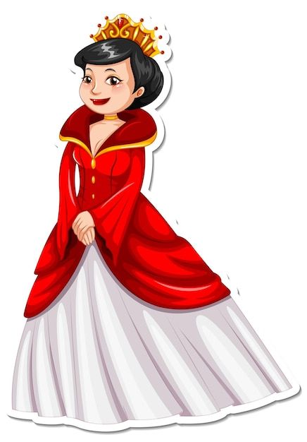 Queen Cartoon Images, Queen Cartoon, Outfit Cartoon, Free Cartoon Characters, Funny Princess, Dress Clipart, Dress Vector, King Outfit, Girl Cartoon Characters