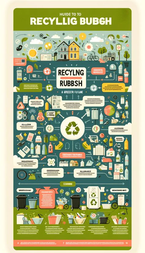 Recycle Infographic, Sustainability Infographic, Recycling Infographic, Recycle Symbol, Rubbish Removal, Waste Management, Sustainable Practices, Infographic Design, Nature Inspired