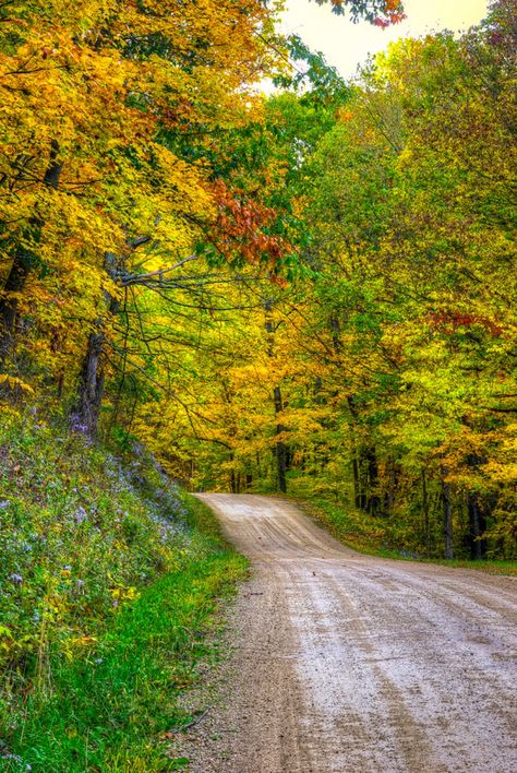 ***A colorful country drive (Wisconsin) by Marc Kohlbauer Spring Landscape Photography, Path To Heaven, Fall Scenery, Fall Canvas Painting, Dark Hedges, Download Hair, Country Roads Take Me Home, Cheap Flight, Cheap Flight Tickets