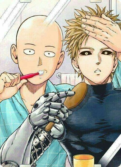 Genos X Saitama, Saitama Genos, One Punch Man Manga, One Punch Man Anime, Anime Cover Photo, 5 Anime, Love My Boys, Manga Boy, Punch Man