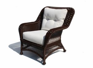 Outdoor Wicker Chair - Princeton Shown in Chocolate Brown Modern Wicker Patio Furniture, Vintage Wicker Chair, Screened In Porch Furniture, Wicker Patio Chairs, Outdoor Wicker Chairs, Refinish Furniture, Wrought Iron Patio Chairs, Outdoor Wicker Furniture, Wicker Patio Furniture