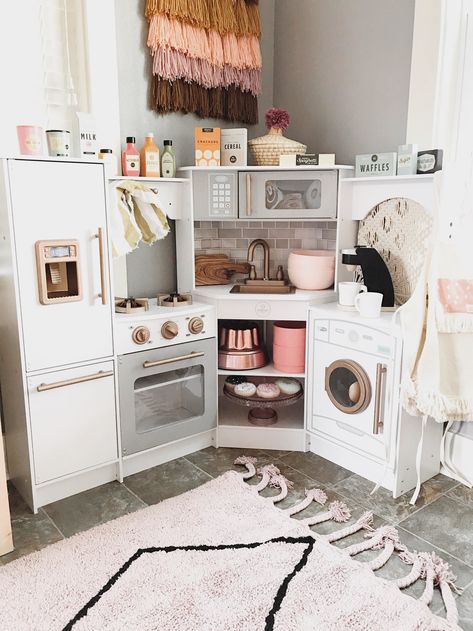 PLAYROOM FAVORITES — The Ever Co Play Kitchens, Girls Playroom, Toddler Playroom, Kids Play Kitchen, Kids' Playroom, Playroom Design, Toy Rooms, Girl Bedroom Decor